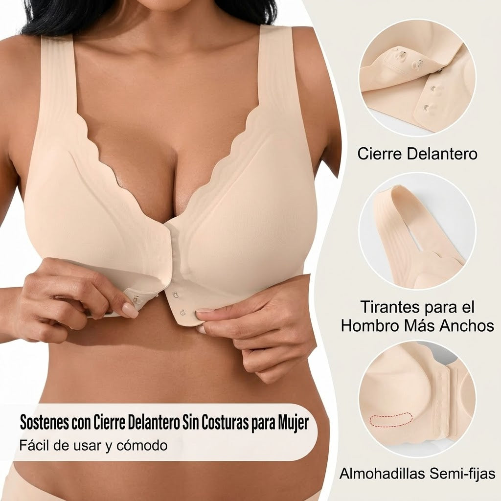 Promo 3x1 Corpiño Reafirmante Con Botones Frontales para Busto Grande