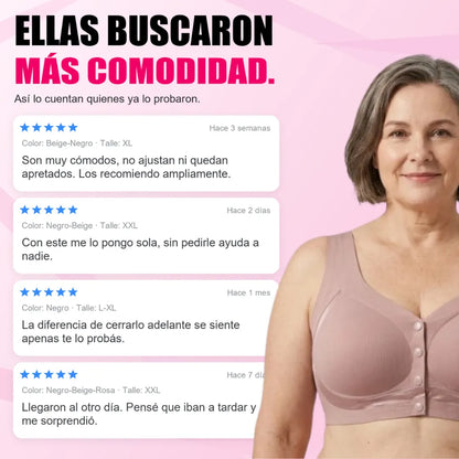 Promo 3x1 Corpiño Reafirmante Con Botones Frontales para Busto Grande