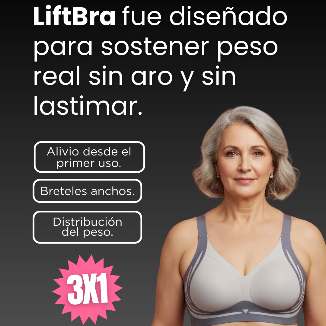 Promo 3x1 Corpiño Antiflacidez sin Aros para Busto Grande
