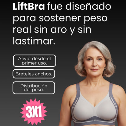 Promo 3x1 Corpiño Antiflacidez sin Aros para Busto Grande
