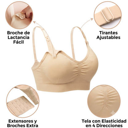 Promo 3x1 Corpiño Maternal para Lactancia con Gancho Desmontable