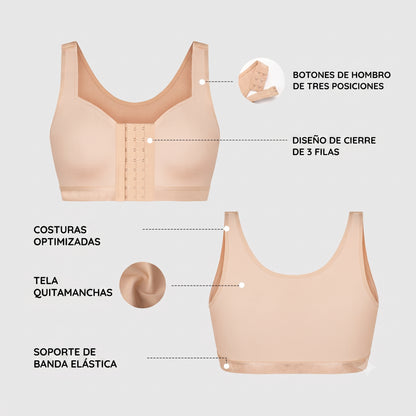 Corpiño de Compresion PostOperatorio con Cierre Frontal