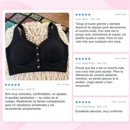 Promo 3x1 Corpiño Reafirmante Con Botones Frontales para Busto Grande