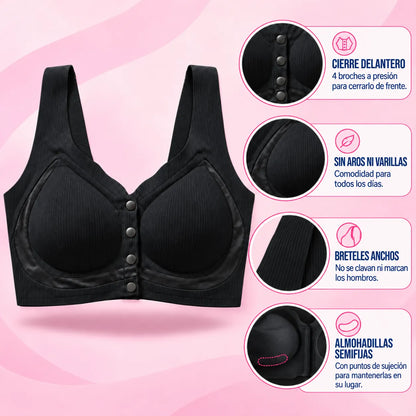 Promo 3x1 Corpiño Reafirmante Con Botones Frontales para Busto Grande