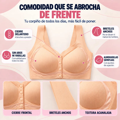 Promo 3x1 Corpiño Reafirmante Con Botones Frontales para Busto Grande