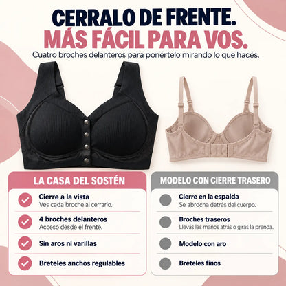 Promo 3x1 Corpiño Reafirmante Con Botones Frontales para Busto Grande