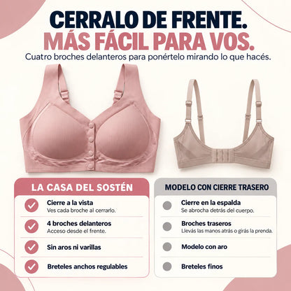 Promo 3x1 Corpiño Reafirmante Con Botones Frontales para Busto Grande
