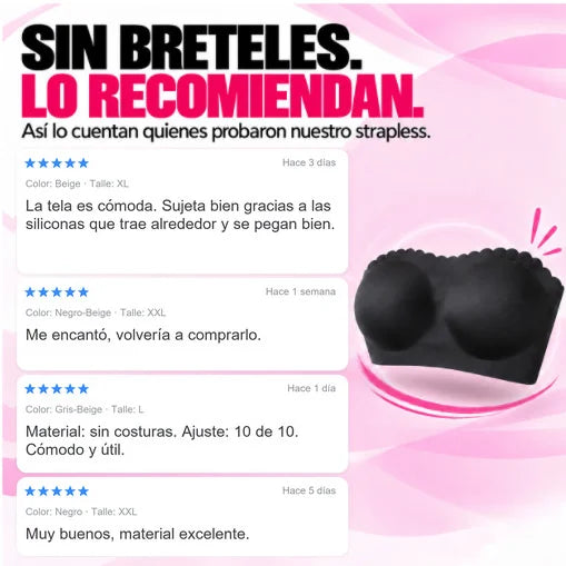 Promo 3x1 - Corpiño Strapless Sin Breteles