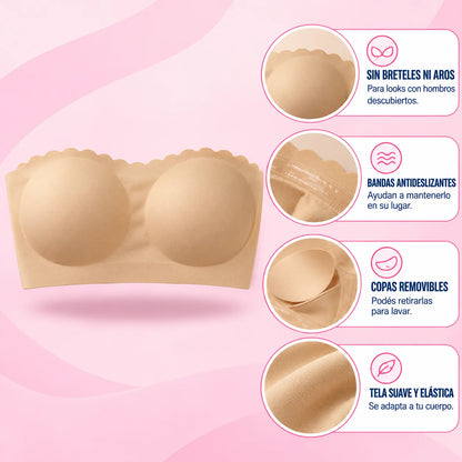 Promo 3x1 - Corpiño Strapless Sin Breteles